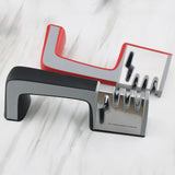 Maxbell Knife Sharpener Kitchen Gadget Helps Restore Blades for Steel Knives Ceramic Red