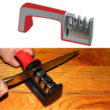 Maxbell Knife Sharpener Kitchen Gadget Helps Restore Blades for Steel Knives Ceramic Red