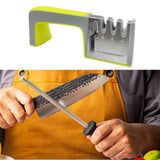 Maxbell Knife Sharpener Kitchen Gadget Helps Restore Blades for Steel Knives Ceramic Green
