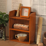 Maxbell Desktop Storage Rack Wooden Holder Desk Shelf for Dressing Table Office Home Brown