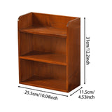Maxbell Desktop Storage Rack Wooden Holder Desk Shelf for Dressing Table Office Home Brown