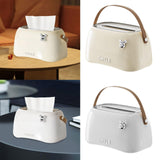 Maxbell Tissue Box Multiuse Stylish Facial Tissue Case for Dressers Bathroom Bedroom Creams White