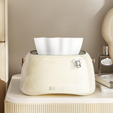 Maxbell Tissue Box Multiuse Stylish Facial Tissue Case for Dressers Bathroom Bedroom Creams White