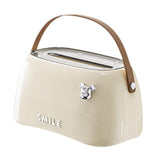 Maxbell Tissue Box Multiuse Stylish Facial Tissue Case for Dressers Bathroom Bedroom Creams White