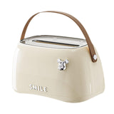 Maxbell Tissue Box Multiuse Stylish Facial Tissue Case for Dressers Bathroom Bedroom Creams White
