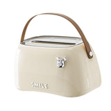 Maxbell Tissue Box Multiuse Stylish Facial Tissue Case for Dressers Bathroom Bedroom Creams White