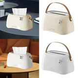 Maxbell Tissue Box Multiuse Stylish Facial Tissue Case for Dressers Bathroom Bedroom Creams White