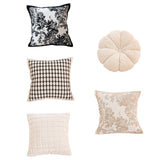 Maxbell Floral Pillow Cover Soft Retro Style Pillowcase for Bedroom Gift Living Room Style A