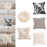 Maxbell Floral Pillow Cover Soft Retro Style Pillowcase for Bedroom Gift Living Room Style A