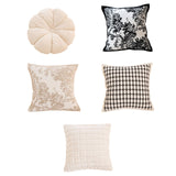 Maxbell Floral Pillow Cover Soft Retro Style Pillowcase for Bedroom Gift Living Room Style A