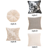 Maxbell Floral Pillow Cover Soft Retro Style Pillowcase for Bedroom Gift Living Room Style A