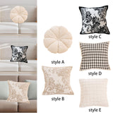 Maxbell Floral Pillow Cover Soft Retro Style Pillowcase for Bedroom Gift Living Room Style A