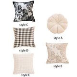 Maxbell Floral Pillow Cover Soft Retro Style Pillowcase for Bedroom Gift Living Room Style A