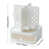 Maxbell Desk Organizer with Drawer Stationery Storage Box for Countertop Home Office White