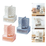 Maxbell Desk Organizer with Drawer Stationery Storage Box for Countertop Home Office White