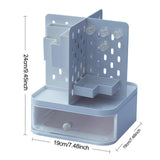 Maxbell Desk Organizer with Drawer Stationery Storage Box for Countertop Home Office Blue