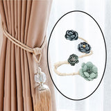 Maxbell Curtain Holdback Clip Bohemian Drapery Tieback for Nursery Bedroom Farmhouse Blue