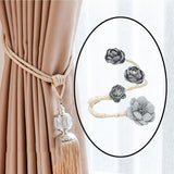 Maxbell Curtain Holdback Clip Bohemian Drapery Tieback for Nursery Bedroom Farmhouse Gray