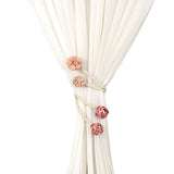 Maxbell Curtain Holdback Clip Bohemian Drapery Tieback for Nursery Bedroom Farmhouse Pink