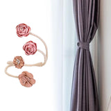 Maxbell Curtain Holdback Clip Bohemian Drapery Tieback for Nursery Bedroom Farmhouse Pink