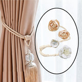Maxbell Curtain Holdback Clip Bohemian Drapery Tieback for Nursery Bedroom Farmhouse Champagne