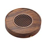 Maxbell Wood Tea Tray Kungfu Tea Table Teacup Plate for Tea Room Home Tea Lover Gift Round