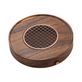 Maxbell Wood Tea Tray Kungfu Tea Table Teacup Plate for Tea Room Home Tea Lover Gift Round