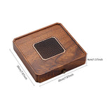 Maxbell Wood Tea Tray Kungfu Tea Table Teacup Plate for Tea Room Home Tea Lover Gift Square