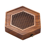 Maxbell Wood Tea Tray Kungfu Tea Table Teacup Plate for Tea Room Home Tea Lover Gift Hexagon