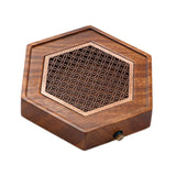 Maxbell Wood Tea Tray Kungfu Tea Table Teacup Plate for Tea Room Home Tea Lover Gift Hexagon