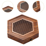 Maxbell Wood Tea Tray Kungfu Tea Table Teacup Plate for Tea Room Home Tea Lover Gift Hexagon