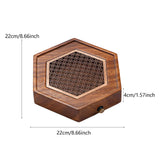 Maxbell Wood Tea Tray Kungfu Tea Table Teacup Plate for Tea Room Home Tea Lover Gift Hexagon