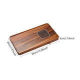 Maxbell Wood Tea Tray Kungfu Tea Table Teacup Plate for Tea Room Home Tea Lover Gift Rectangle