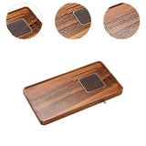 Maxbell Wood Tea Tray Kungfu Tea Table Teacup Plate for Tea Room Home Tea Lover Gift Rectangle