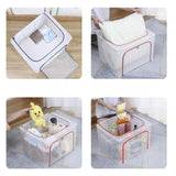 Maxbell Clothes Storage Bin Thicken Storage Container for Home Underwear Living Room Navy 80 L