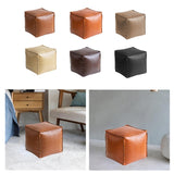 Maxbell Unstuffed Pouf Cover Boho Foot Rest Cover for Balcony Under Desk Living Room Brown