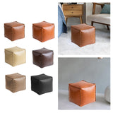Maxbell Unstuffed Pouf Cover Boho Foot Rest Cover for Balcony Under Desk Living Room Brown