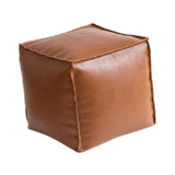 Maxbell Unstuffed Pouf Cover Boho Foot Rest Cover for Balcony Under Desk Living Room Brown