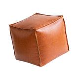 Maxbell Unstuffed Pouf Cover Boho Foot Rest Cover for Balcony Under Desk Living Room Orange
