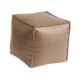 Maxbell Unstuffed Pouf Cover Boho Foot Rest Cover for Balcony Under Desk Living Room Khaki