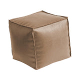Maxbell Unstuffed Pouf Cover Boho Foot Rest Cover for Balcony Under Desk Living Room Khaki