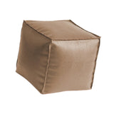 Maxbell Unstuffed Pouf Cover Boho Foot Rest Cover for Balcony Under Desk Living Room Khaki