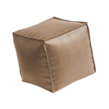 Maxbell Unstuffed Pouf Cover Boho Foot Rest Cover for Balcony Under Desk Living Room Khaki