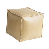 Maxbell Unstuffed Pouf Cover Boho Foot Rest Cover for Balcony Under Desk Living Room Beige