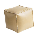 Maxbell Unstuffed Pouf Cover Boho Foot Rest Cover for Balcony Under Desk Living Room Beige