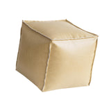 Maxbell Unstuffed Pouf Cover Boho Foot Rest Cover for Balcony Under Desk Living Room Beige