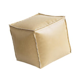 Maxbell Unstuffed Pouf Cover Boho Foot Rest Cover for Balcony Under Desk Living Room Beige