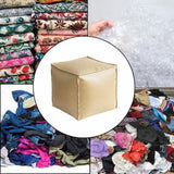 Maxbell Unstuffed Pouf Cover Boho Foot Rest Cover for Balcony Under Desk Living Room Beige