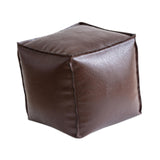 Maxbell Unstuffed Pouf Cover Boho Foot Rest Cover for Balcony Under Desk Living Room Dark Brown