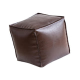 Maxbell Unstuffed Pouf Cover Boho Foot Rest Cover for Balcony Under Desk Living Room Dark Brown
